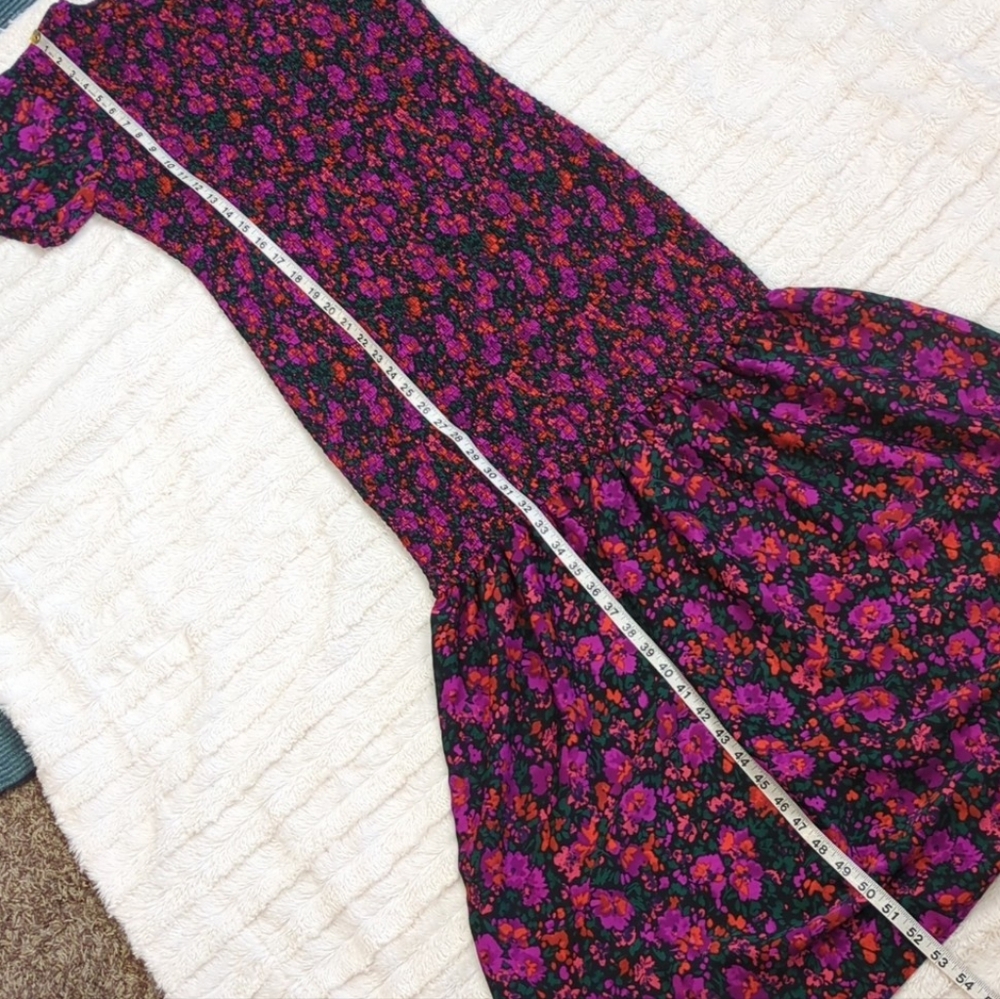 Floral Maxi Dress - Pink and Black - Picture 15 of 16